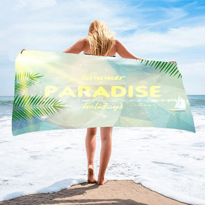 Impresión de dibujos animados personalizables Toalla de playa y diseño de mujer suave ideal para el día a día