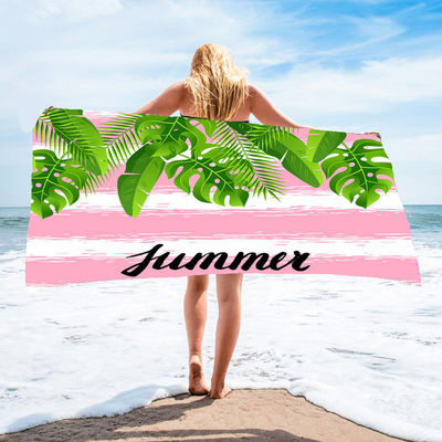 Impresión de dibujos animados personalizables Toalla de playa y diseño de mujer suave ideal para el día a día
