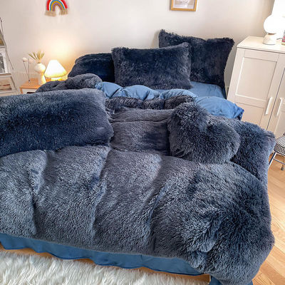Lujo de Navidad Shaggy súper suave Mink cálido de terciopelo Cama de cama para el otoño invierno
