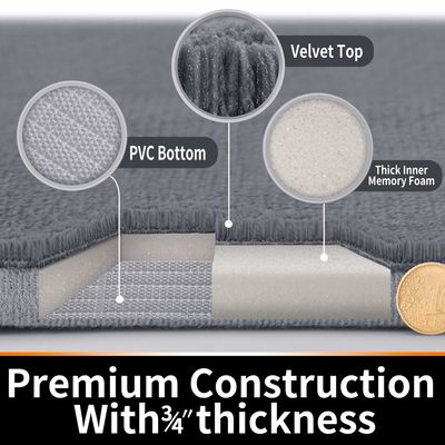 Confortable y duradero Rectángulo Memoria de espuma de la alfombra de baño 3pcs alfombras de piso de baño