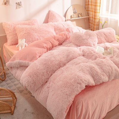 Estilo de princesa Navidad personalizada lujosa Shaggy flanell ropa de cama cálida para el otoño invierno