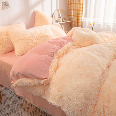 Estilo de princesa Navidad personalizada lujosa Shaggy flanell ropa de cama cálida para el otoño invierno