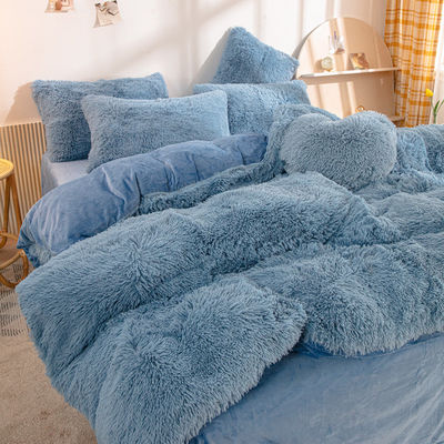 Estilo de princesa Navidad personalizada lujosa Shaggy flanell ropa de cama cálida para el otoño invierno