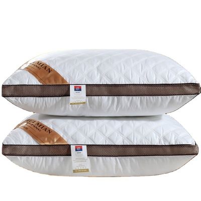 Almohada lavable de algodón puro de alta elasticidad Función sostenible para ropa de cama de hotel