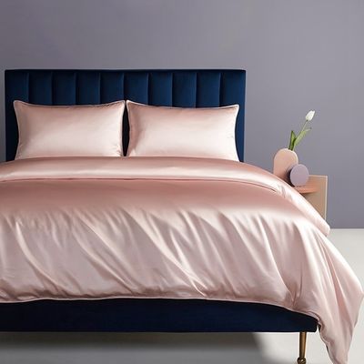 128x68 Densidad de tejido 100% de seda pura Satin Set de cubierta de edredón para ropa de cama de hotel de lujo