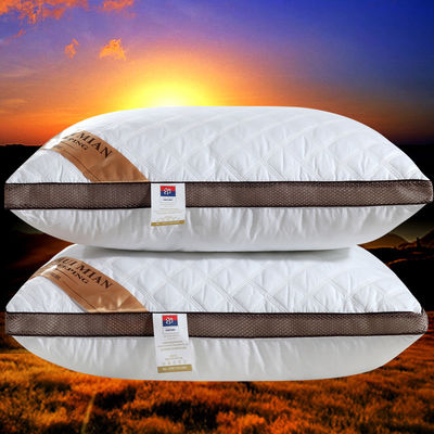 Almohada lavable de algodón puro de alta elasticidad Función sostenible para ropa de cama de hotel