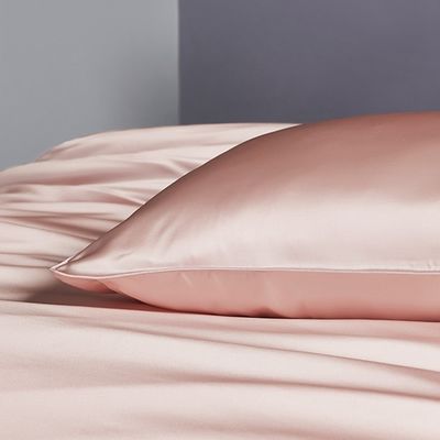 128x68 Densidad de tejido 100% de seda pura Satin Set de cubierta de edredón para ropa de cama de hotel de lujo