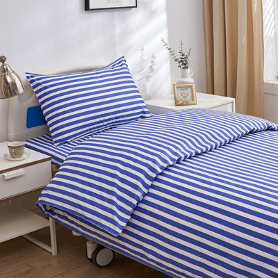 Set de ropa de cama para el hospital con ropa de cama con rayas sólidas 100% de algodón 3 piezas
