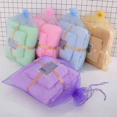 Rectángulo Coral Fleece Toallas de baño conjunto para SPA Regalo para el hogar Políester grueso Toallas absorbentes