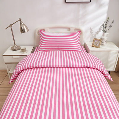 Set de ropa de cama para el hospital con ropa de cama con rayas sólidas 100% de algodón 3 piezas