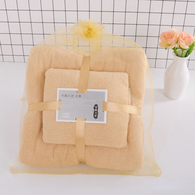 Rectángulo Coral Fleece Toallas de baño conjunto para SPA Regalo para el hogar Políester grueso Toallas absorbentes
