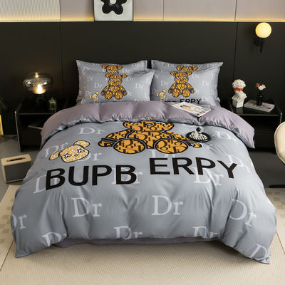 50 Cuenta de tejidos de algodón cepillado 4 en 1 Set de ropa de cama Blanco King Size Sillón de cama