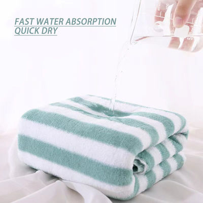 Toalla de baño de lana de coral absorbente de dos piezas para rosa azul verde púrpura o marrón