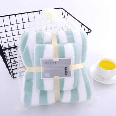 Toalla de baño de lana de coral absorbente de dos piezas para rosa azul verde púrpura o marrón