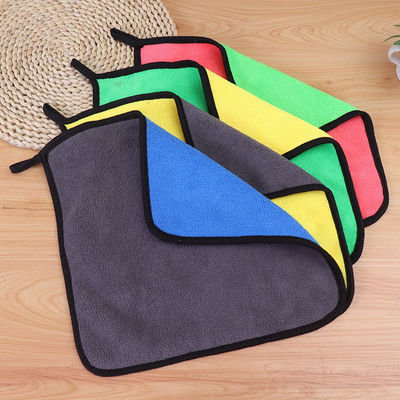 Toalla de lavado de coches Coral de terciopelo de limpieza de absorción Ropa de microfibra Toalla de coches personalizada 30 * 30cm