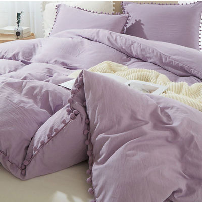 Conjunto de ropa de cama de microfibra de tamaño King con temperatura de lavado de 30 grados y conteo de tela de 40