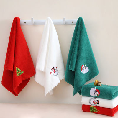 Acompañado por regalo a mano Toalla de Navidad suave y absorbente en terciopelo de coral para el año