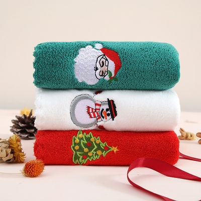 Acompañado por regalo a mano Toalla de Navidad suave y absorbente en terciopelo de coral para el año
