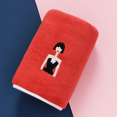 Opción de material de microfibra de lujo personalizar el logotipo bordado hotel conjunto de regalo de toalla de baño