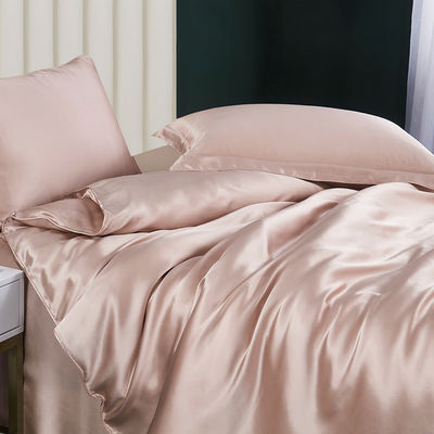 100% 6A de seda pura de comodidad conjuntos de ropa de cama de lujo ropa de cama de seda conjuntos con logotipo personalizado