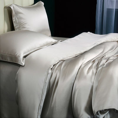 100% 6A de seda pura de comodidad conjuntos de ropa de cama de lujo ropa de cama de seda conjuntos con logotipo personalizado