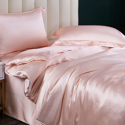 100% 6A de seda pura de comodidad conjuntos de ropa de cama de lujo ropa de cama de seda conjuntos con logotipo personalizado