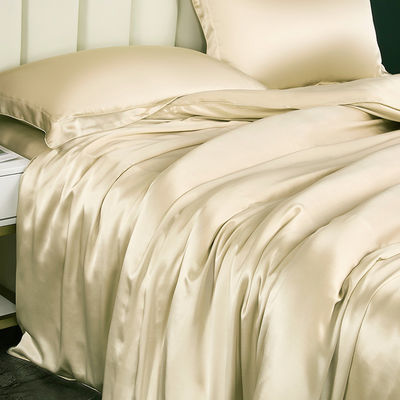 100% 6A de seda pura de comodidad conjuntos de ropa de cama de lujo ropa de cama de seda conjuntos con logotipo personalizado