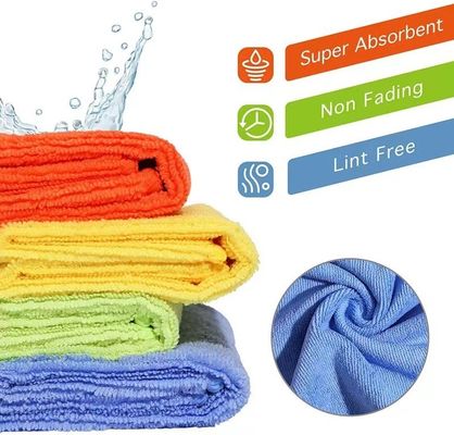 Ropa de lavado de microfibra absorvente y blanda Envase personalizado Logotipo Rectángulo