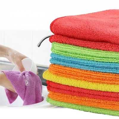 Ropa de lavado de microfibra absorvente y blanda Envase personalizado Logotipo Rectángulo