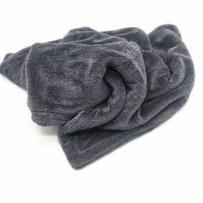 Tejido de limpieza de automóviles de microfibra rectangular de doble capa toalla absorbente para lavado de automóviles