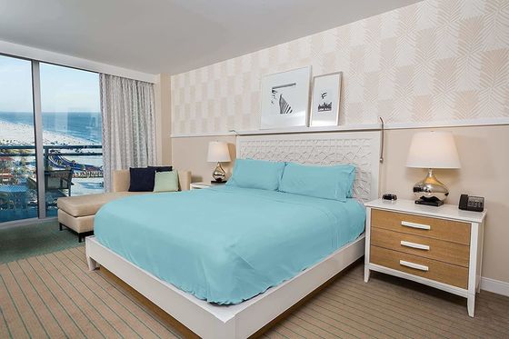Crear un dormitorio acogedor con suave 1800tc algodón egipcio hogar 6 piezas de color sólido ropa de cama