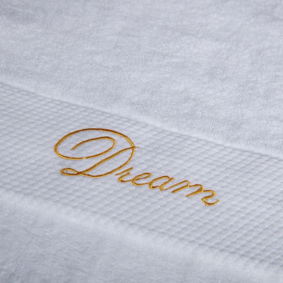 Toallas de algodón puro para hoteles y hogares con logotipo personalizado en color blanco