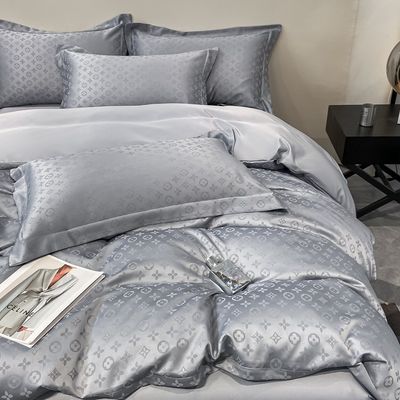 Polyester / lino / algodón lujoso Jacquard ropa de cama conjuntos de colecciones 4 pcs confortador