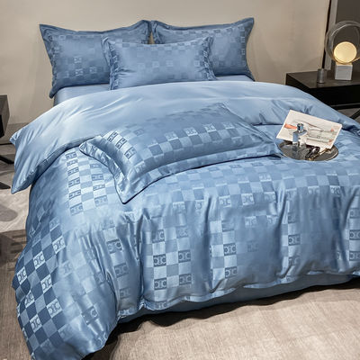 Polyester / lino / algodón lujoso Jacquard ropa de cama conjuntos de colecciones 4 pcs confortador