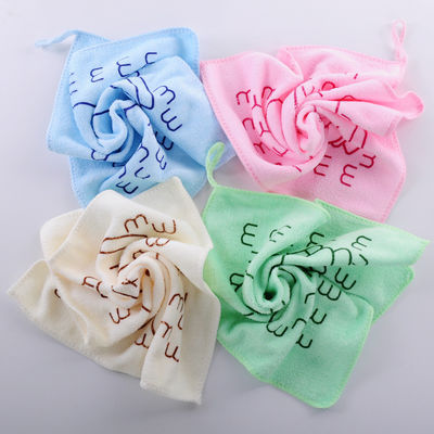 Toalla de limpieza para niños de microfibra de cocina 25*25cm Toalla de limpieza suave absorbente para niños