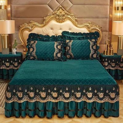 Set de ropa de cama de bodas de cuatro piezas con cuidado fácil