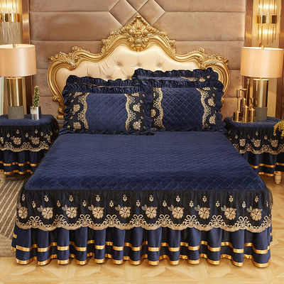 Set de ropa de cama de bodas de cuatro piezas con cuidado fácil