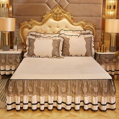 Set de ropa de cama de bodas de cuatro piezas con cuidado fácil