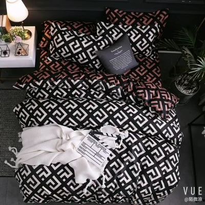 Confort y estilo personalizados Logotipo personalizado King Set de ropa de cama para diseñadores de moda modernos
