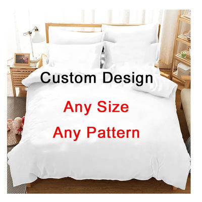 Personalización 400TC Impresión 3D de ropa de cama de poliéster de algodón en 200 * 200 densidad de tejido