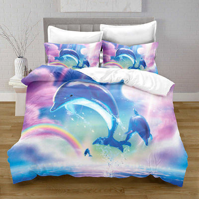 Personalización 400TC Impresión 3D de ropa de cama de poliéster de algodón en 200 * 200 densidad de tejido