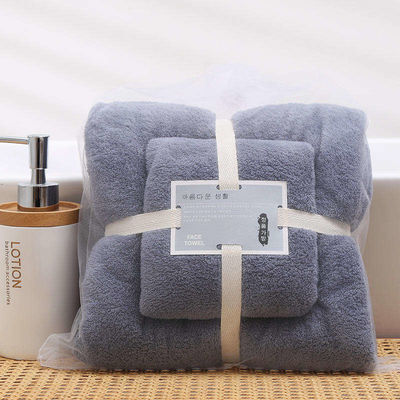 Super absorbente Hipoalergénico Rectángulo Vello de Coral Toalla de Baño de Microfibra para Regalo