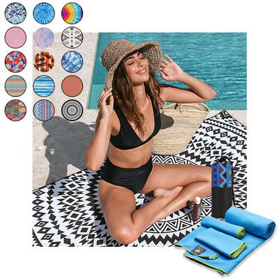 Toalla de playa de microfibra al aire libre personalizada con absorción QUICK-DRY y diseño impreso
