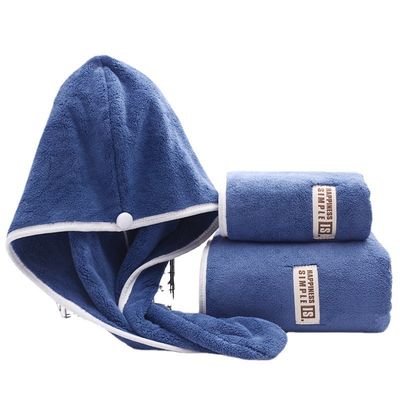 High Absorbent Coral Velvet Toallas de baño y tapa de ducha Conjunto de regalo de 1 kg de material de poliéster
