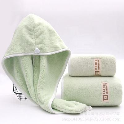 High Absorbent Coral Velvet Toallas de baño y tapa de ducha Conjunto de regalo de 1 kg de material de poliéster