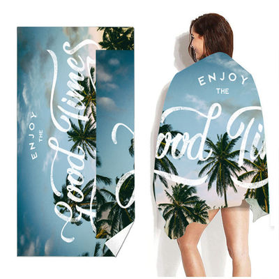 Diseño personalizado toalla de playa de microfibra envío rápido tamaño grande ideal para deportes de verano