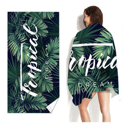 Diseño personalizado toalla de playa de microfibra envío rápido tamaño grande ideal para deportes de verano