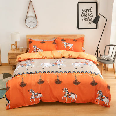 Set de ropa de cama de impresión de poliéster personalizado con 2 fundas de almohada y cremallera de suministro directo