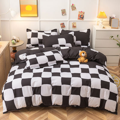 Set de ropa de cama de impresión de poliéster personalizado con 2 fundas de almohada y cremallera de suministro directo