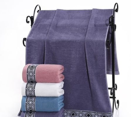 Toalla de baño de diseño Jacquard de color natural hecha de material de algodón puro 100%